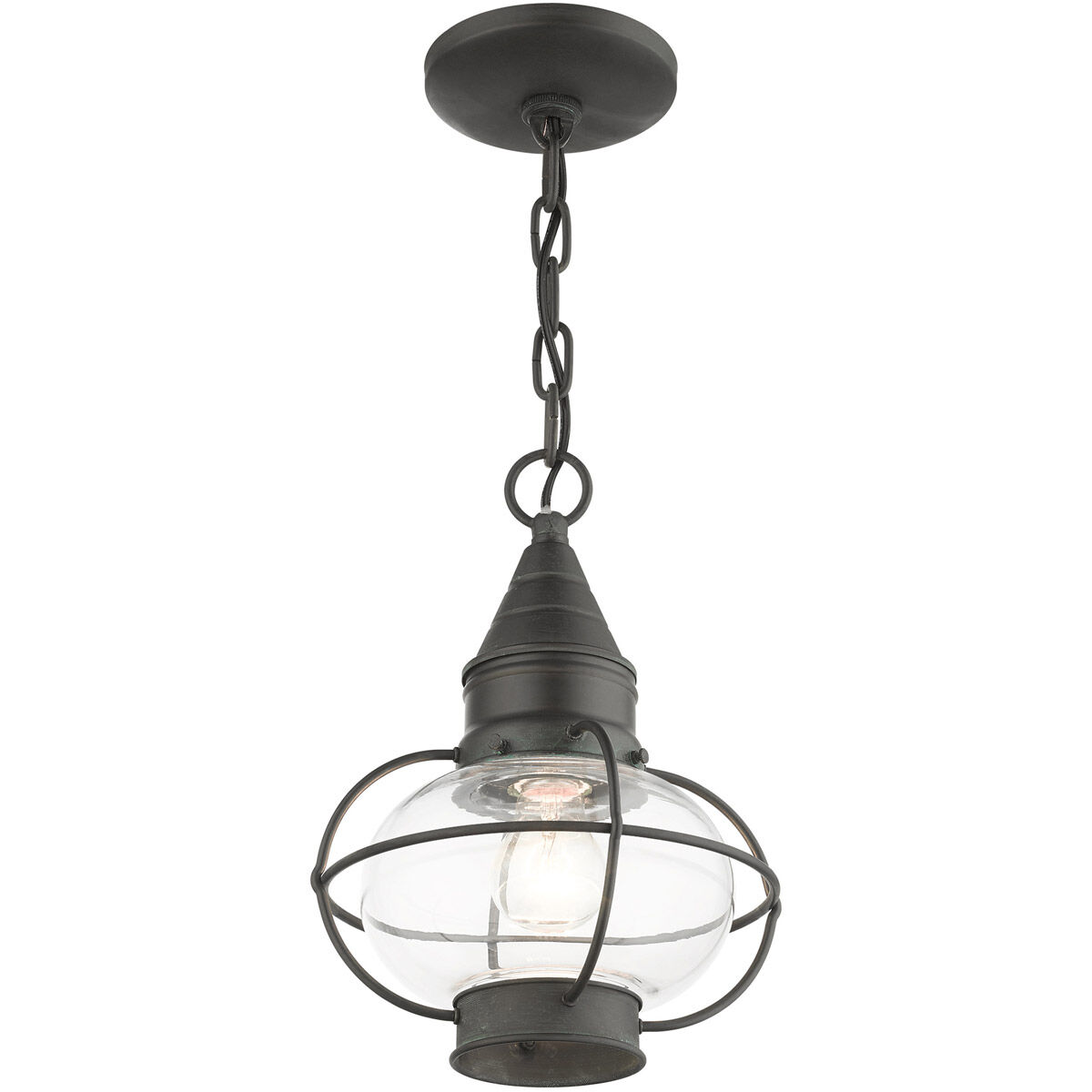 Newburyport 1 Light 8.75 inch Charcoal Outdoor Pendant Lantern