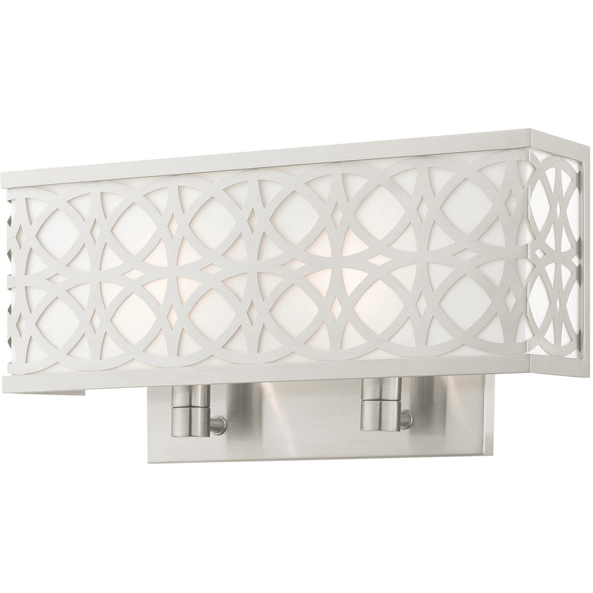 Calinda 2 Light 15 inch Brushed Nickel ADA ADA Double Sconce Wall Light