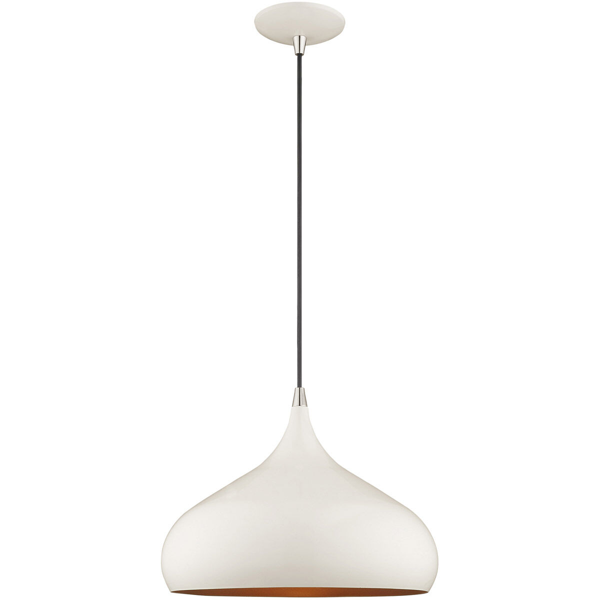 Allison 1 Light 13.75 inch Shiny White Mini Pendant Ceiling Light