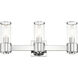 Quincy 3 Light 22.5 inch Polished Chrome Vanity Wall Sconce Wall Light