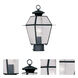Westover 1 Light 14 inch Black Small Outdoor Post Top Lantern