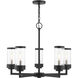Hillcrest 5 Light 26 inch Textured Black Outdoor Chandelier