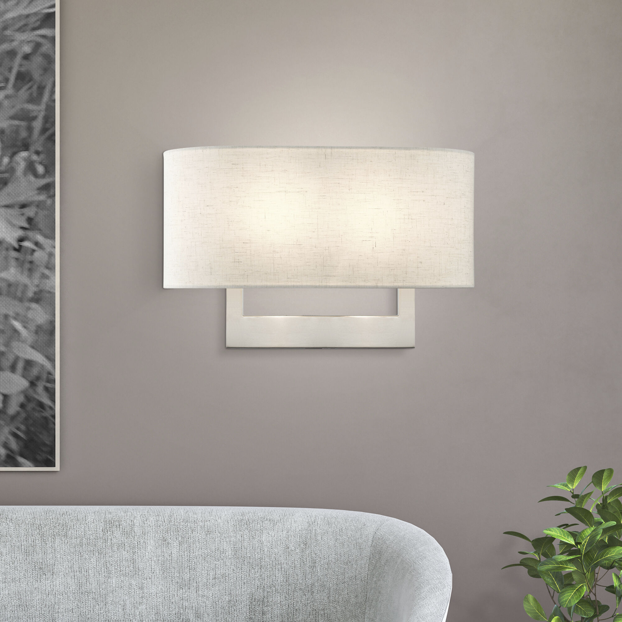 Allison 2 Light 15 inch Brushed Nickel ADA Wall Sconce Wall Light, Large