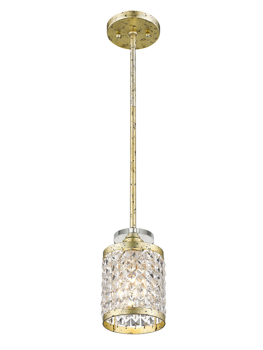 Grammercy 1 Light 5 inch Hand Applied Winter Gold Mini Pendant Ceiling Light