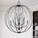 Milania 19 Light 48 inch Black with Brushed Nickel Accents Foyer Chandelier Ceiling Light