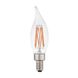 Allison LED CA10 Flame Tip E12 Candelabra Base 5.3 watt 3000K Filament LED Bulb, Pack of 10