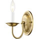 Home Basics 1 Light 4 inch Antique Brass Wall Sconce Wall Light