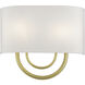 Stratton 2 Light 13 inch Soft Gold ADA Wall Sconce Wall Light
