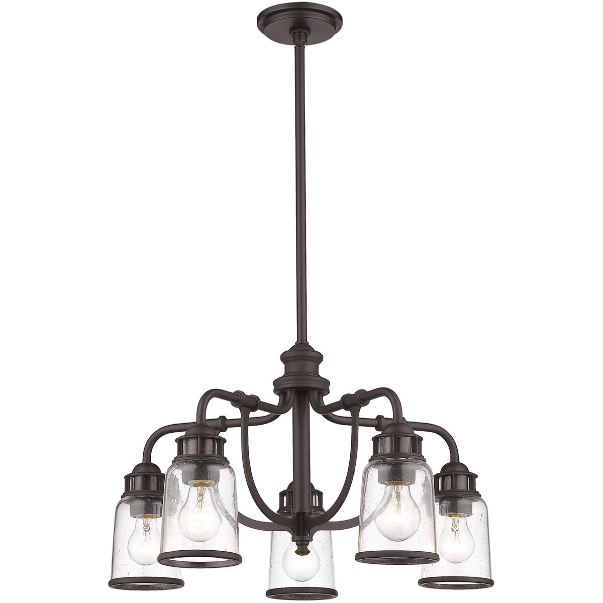 Lawrenceville 5 Light 24 inch Bronze Dinette Chandelier Ceiling Light