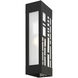 Malmo 2 Light 17 inch Textured Black Outdoor Sconce