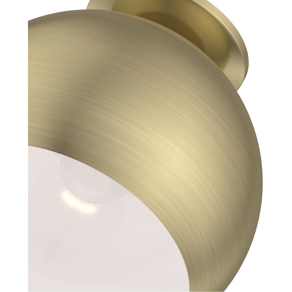 Piedmont 1 Light 10 inch Antique Brass Flush Mount Ceiling Light