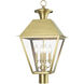 Wentworth 4 Light 27.5 inch Natural Brass Outdoor Extra Large Post Top Lantern, Extra Large
