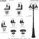 Monterey 3 Light 80.13 inch Black Outdoor 3 Head Post Light