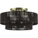 Acordia 4 Light 21 inch Antique Brass Extra Large Semi-Flush Ceiling Light, Extra Large