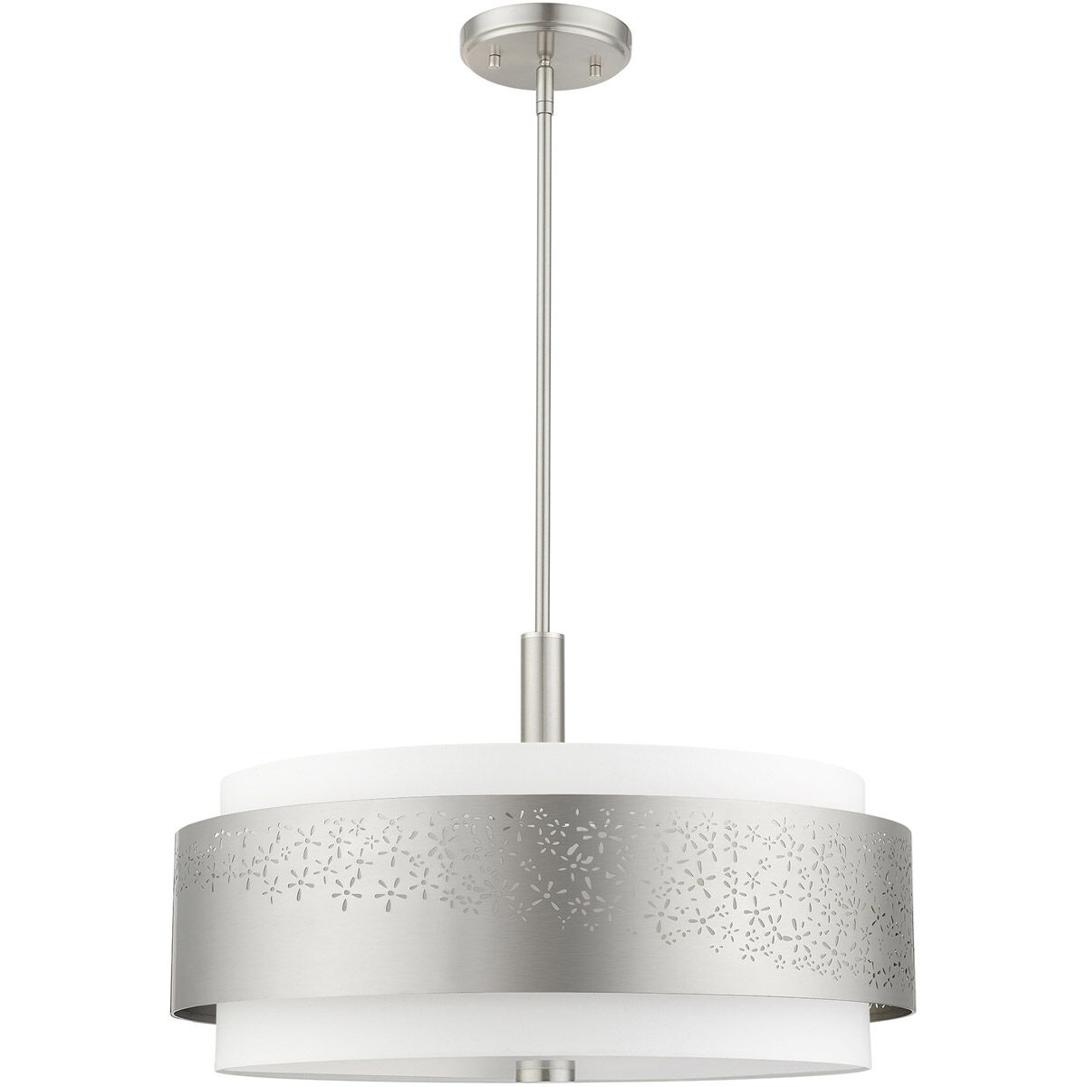 Noria 5 Light 24 inch Brushed Nickel Chandelier Ceiling Light