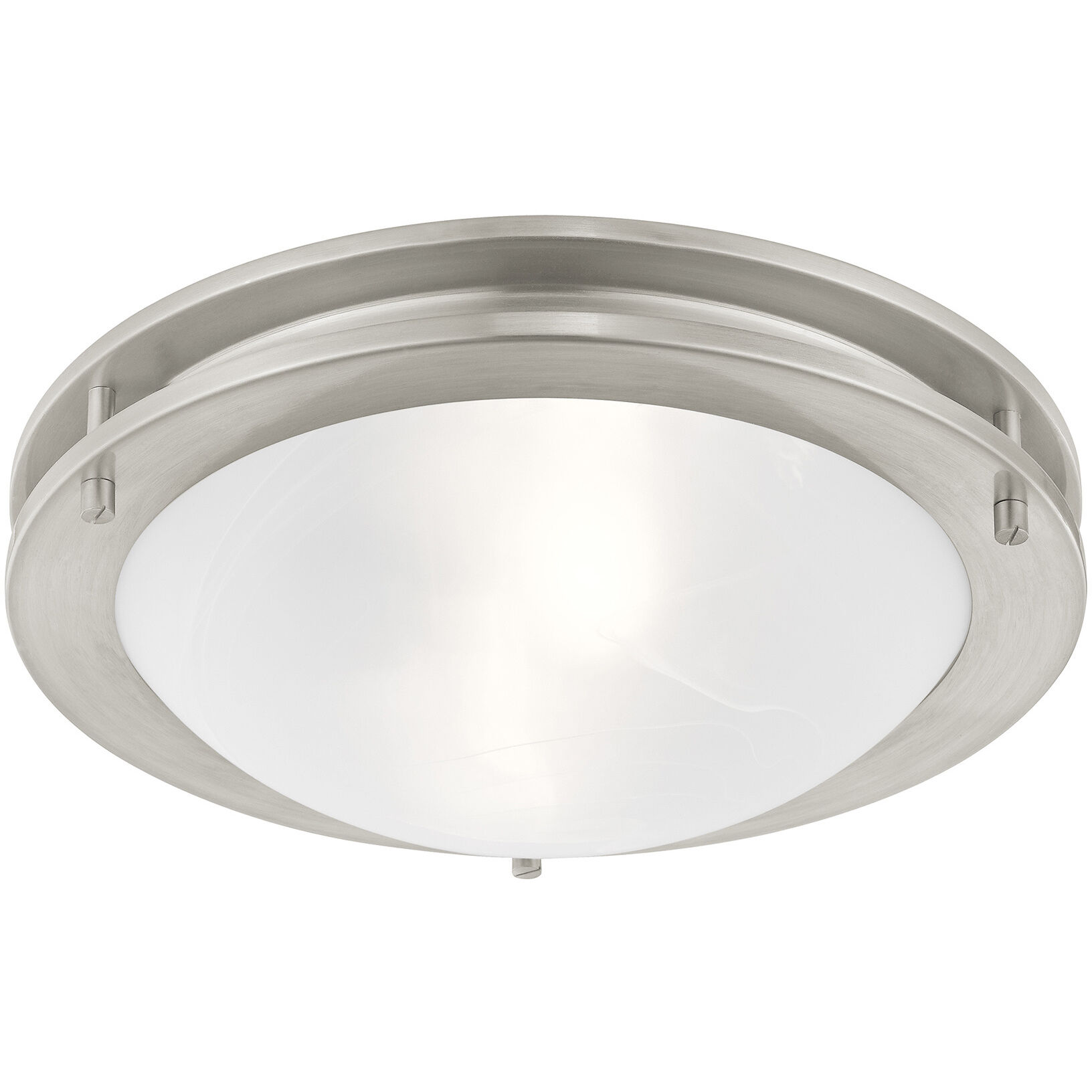 Ariel 2 Light 13 inch Brushed Nickel Flush Mount Ceiling Light