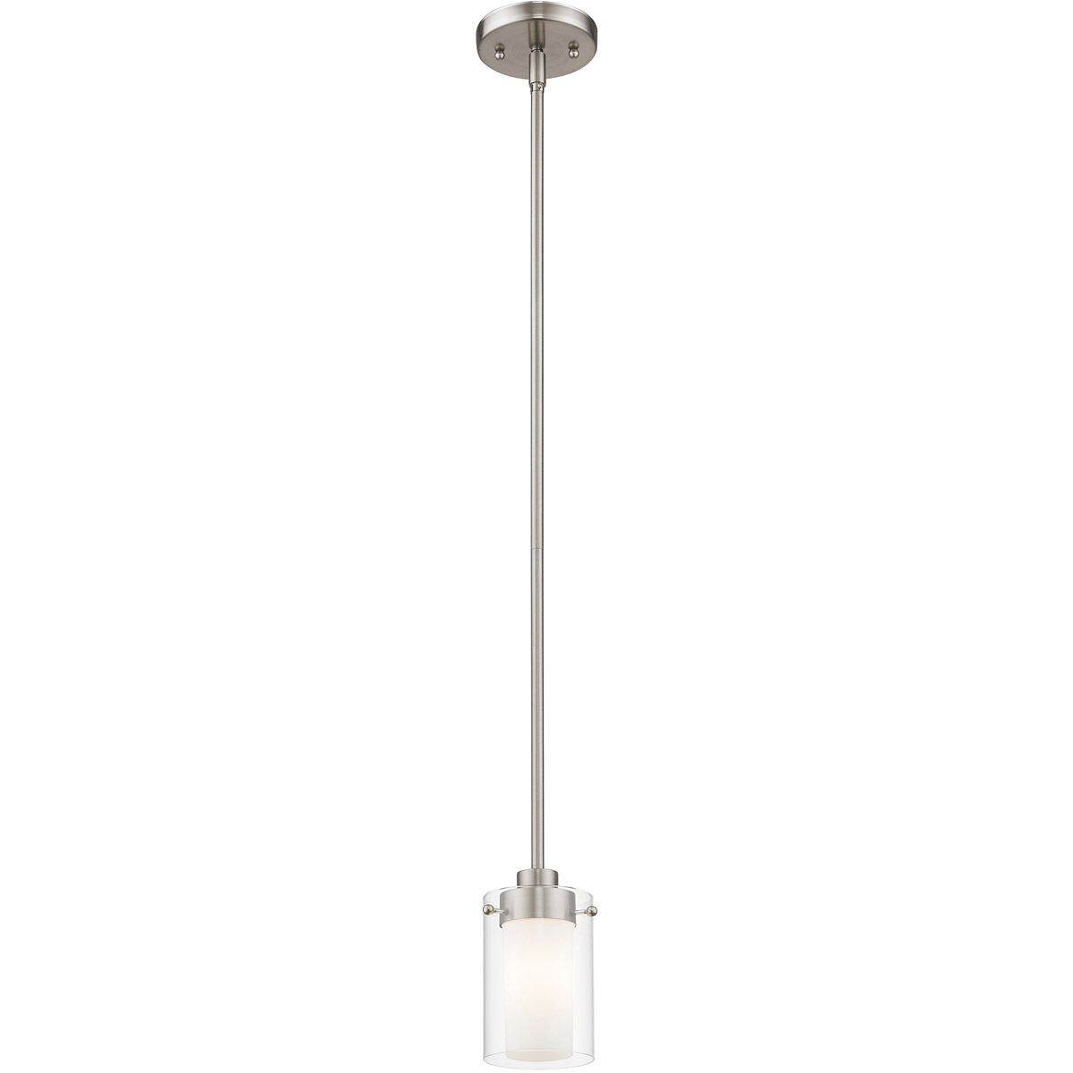Manhattan 1 Light 5 inch Brushed Nickel Mini Pendant Ceiling Light