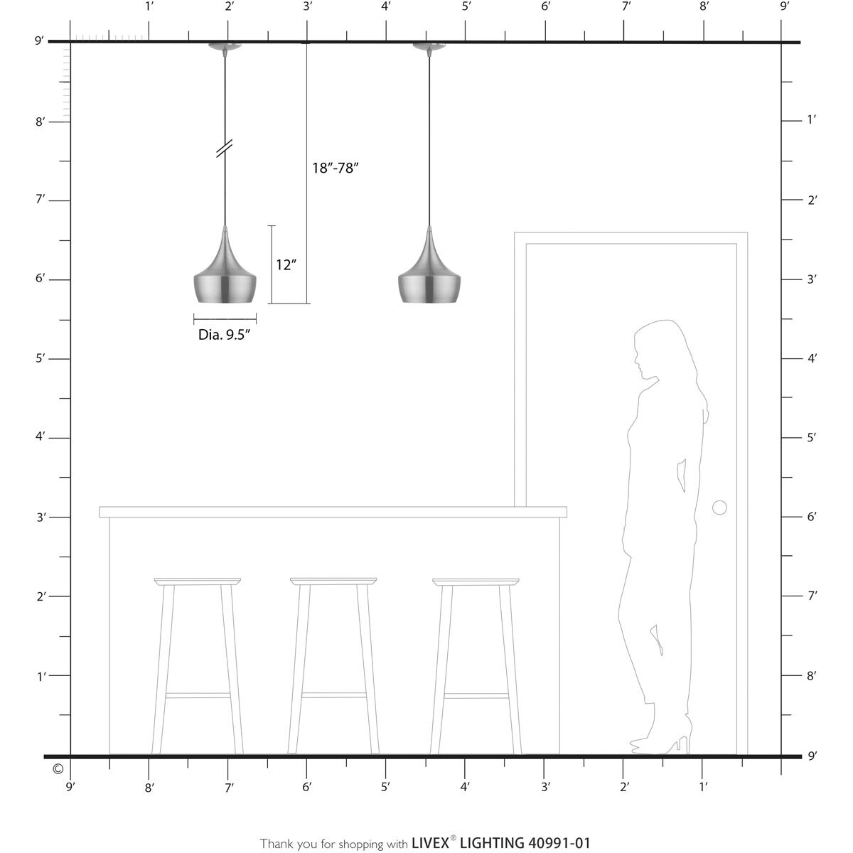 Waldorf 1 Light 10 inch Antique Brass Pendant Ceiling Light