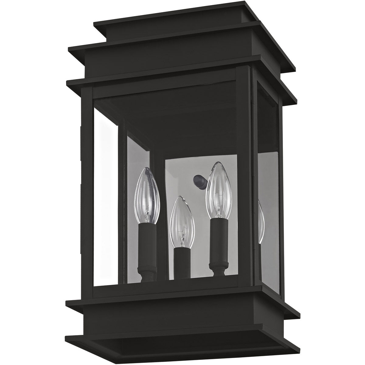 Princeton 2 Light 15 inch Black Outdoor Wall Lantern