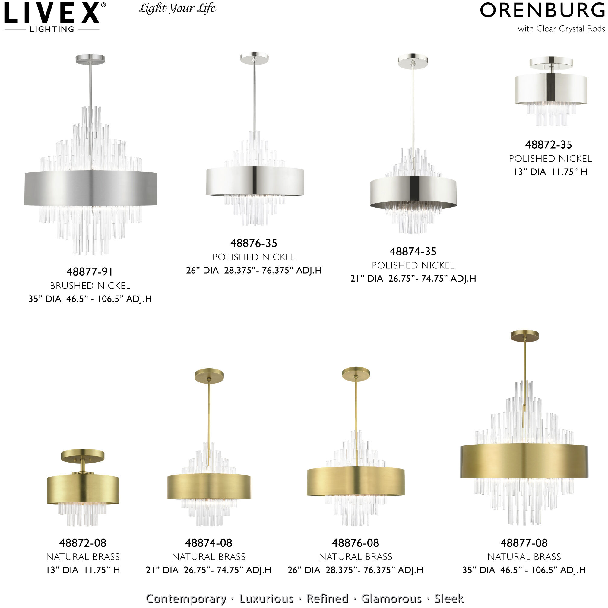 Orenburg 14 Light 35 inch Brushed Nickel Large Pendant Chandelier Ceiling Light