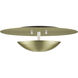 Ventura 2 Light 15 inch Antique Brass Semi-Flush/Wall Sconce Ceiling Light, Large