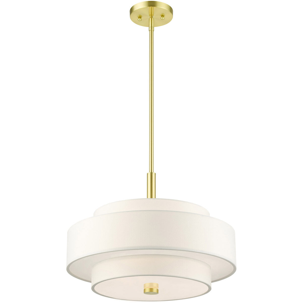 Meridian 4 Light 18 inch Satin Brass Chandelier Ceiling Light