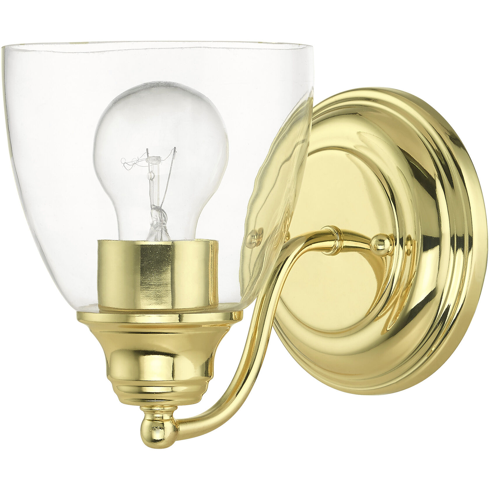 Montgomery 1 Light 5 inch Polished Brass Vanity Sconce Wall Light