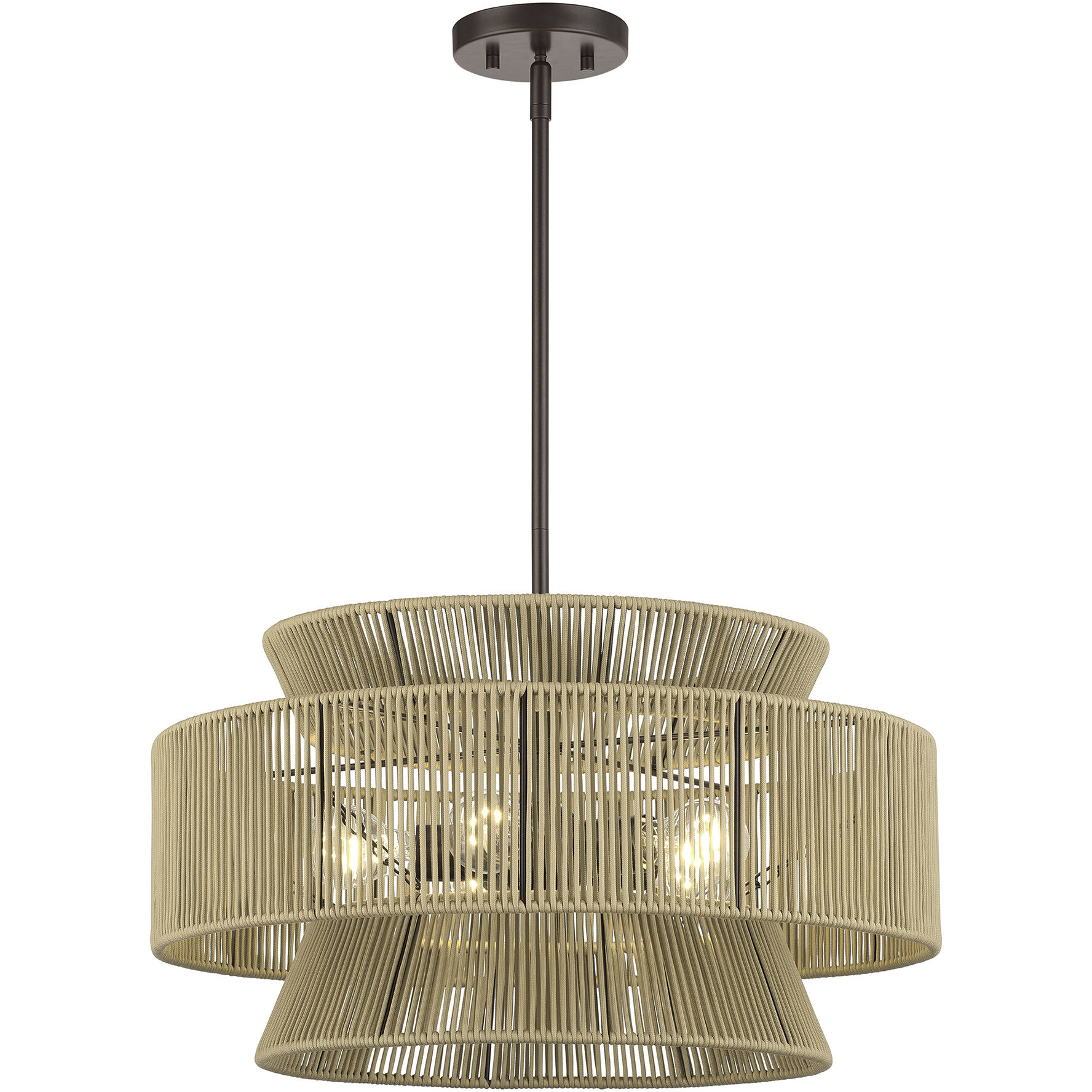 Florell 5 Light 22 inch English Bronze Pendant Chandelier Ceiling Light