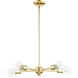 Lansdale 5 Light 19 inch Polished Brass Chandelier Ceiling Light