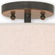 Meridian 4 Light 18 inch English Bronze Semi-Flush Mount Ceiling Light