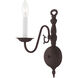 Williamsburgh 1 Light 5 inch Bronze Wall Sconce Wall Light