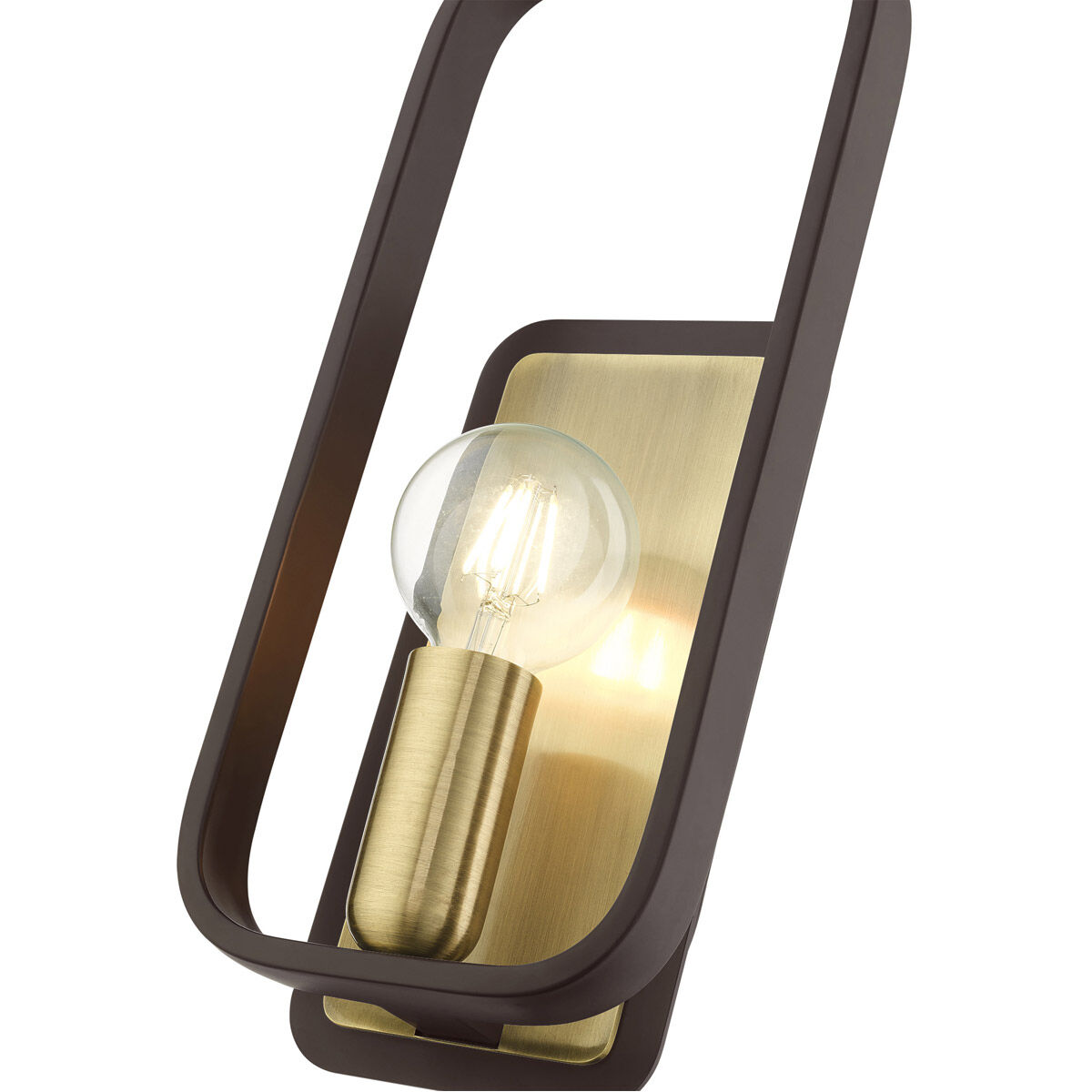 Bergamo 1 Light 7 inch Bronze with Antique Brass Accents ADA ADA Single Sconce Wall Light