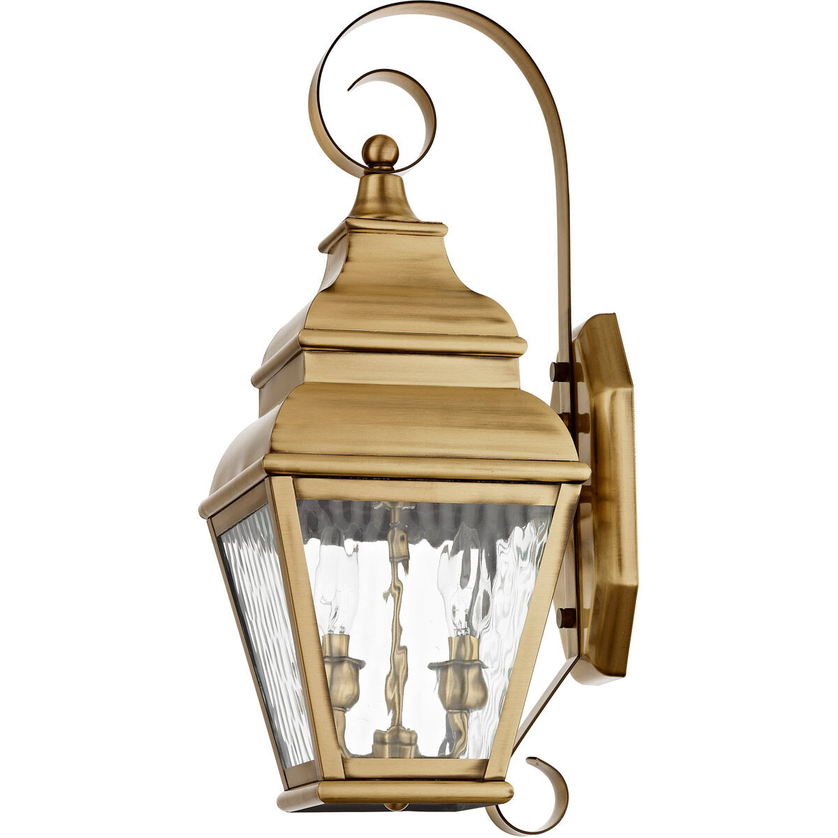 Exeter 2 Light 22 inch Antique Brass Outdoor Wall Lantern