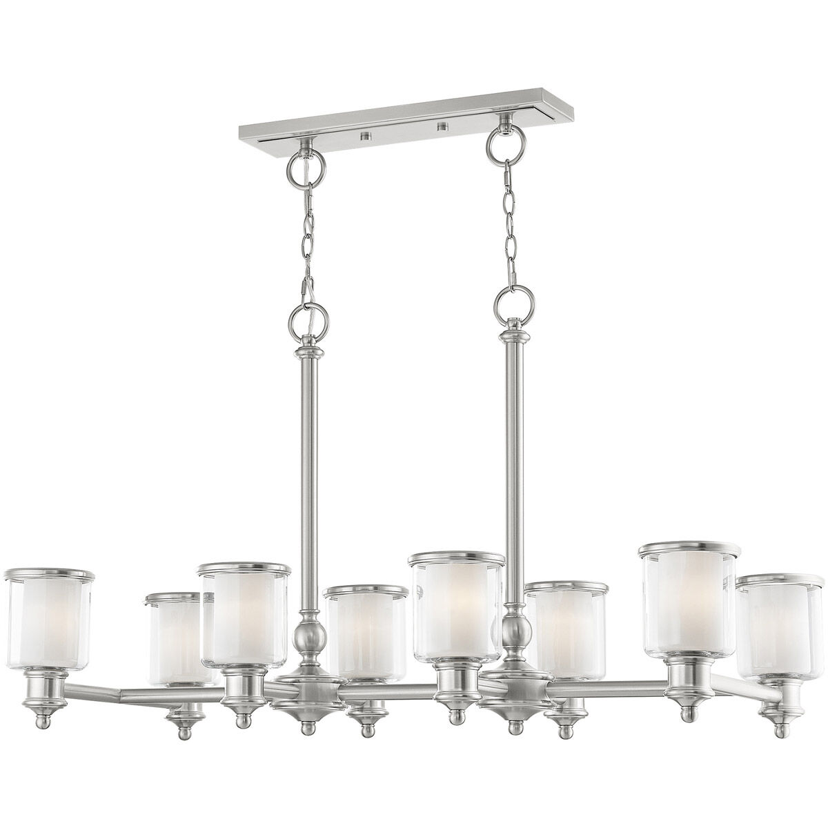 Middlebush 8 Light 42 inch Brushed Nickel Linear Chandelier Ceiling Light
