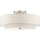 Meridian 6 Light 30 inch Brushed Nickel Semi Flush Ceiling Light