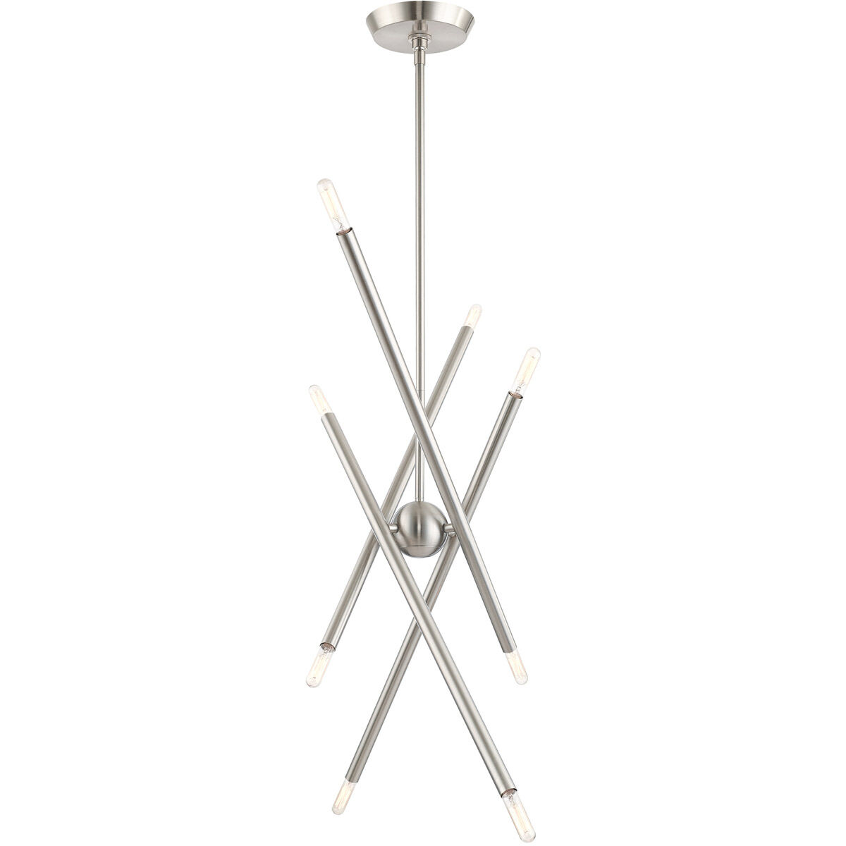 Soho 8 Light 12 inch Brushed Nickel Chandelier Ceiling Light