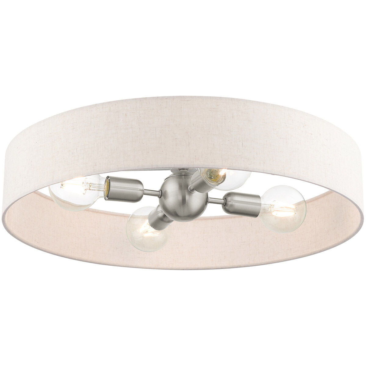 Venlo 4 Light 22 inch Brushed Nickel Semi Flush Ceiling Light