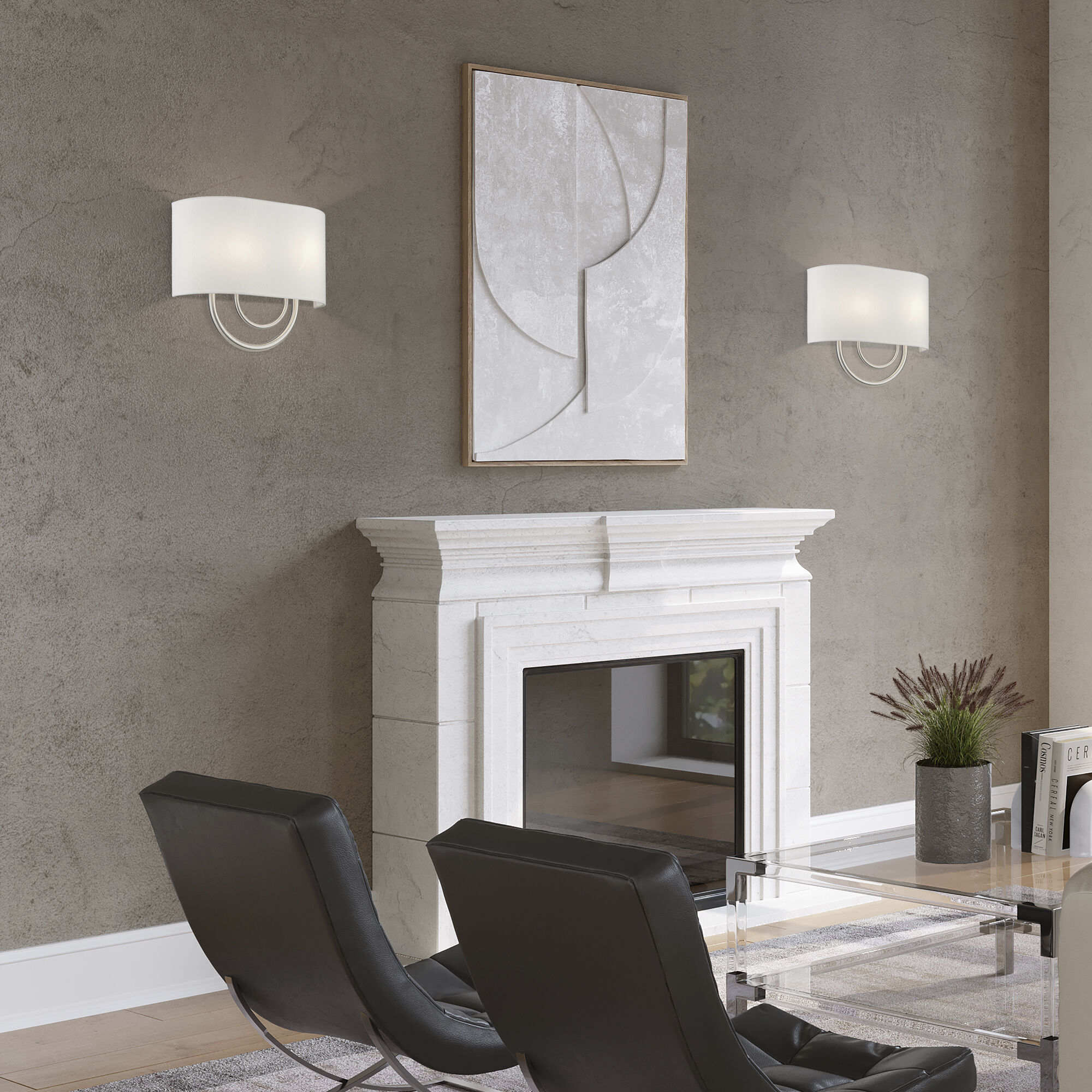 Stratton 2 Light 13 inch Brushed Nickel ADA Wall Sconce Wall Light