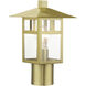 Crestlake 1 Light 11.75 inch Satin Gold Outdoor Post Top Lantern