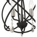 Aria 3 Light 13 inch Black Convertible Chandelier / Semi Flush Ceiling Light