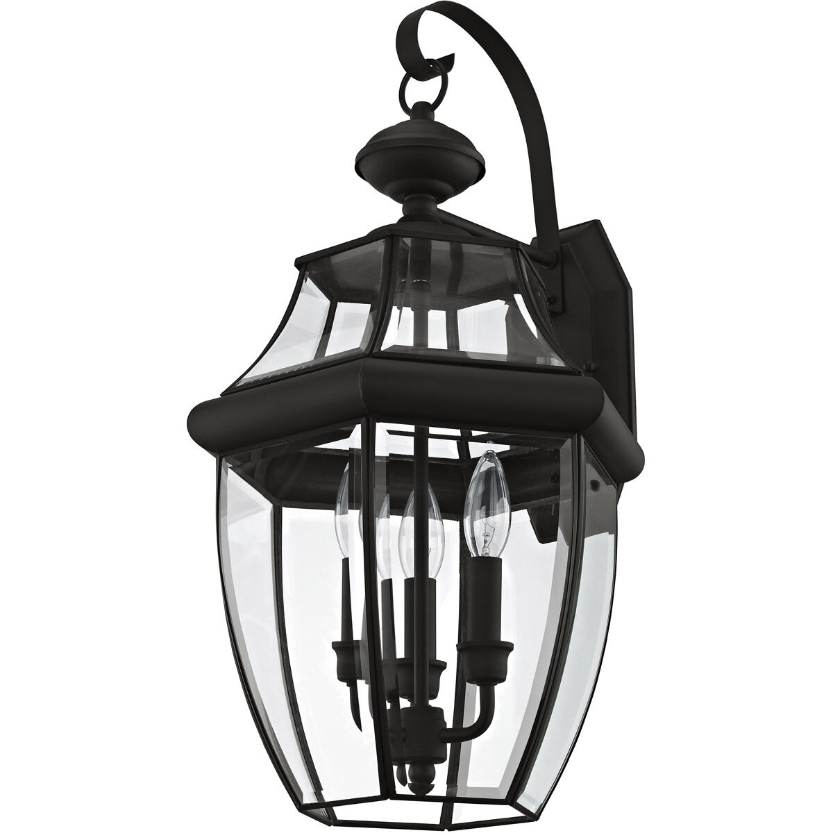 Monterey 3 Light 23 inch Black Outdoor Wall Lantern