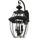 Monterey 3 Light 23 inch Black Outdoor Wall Lantern