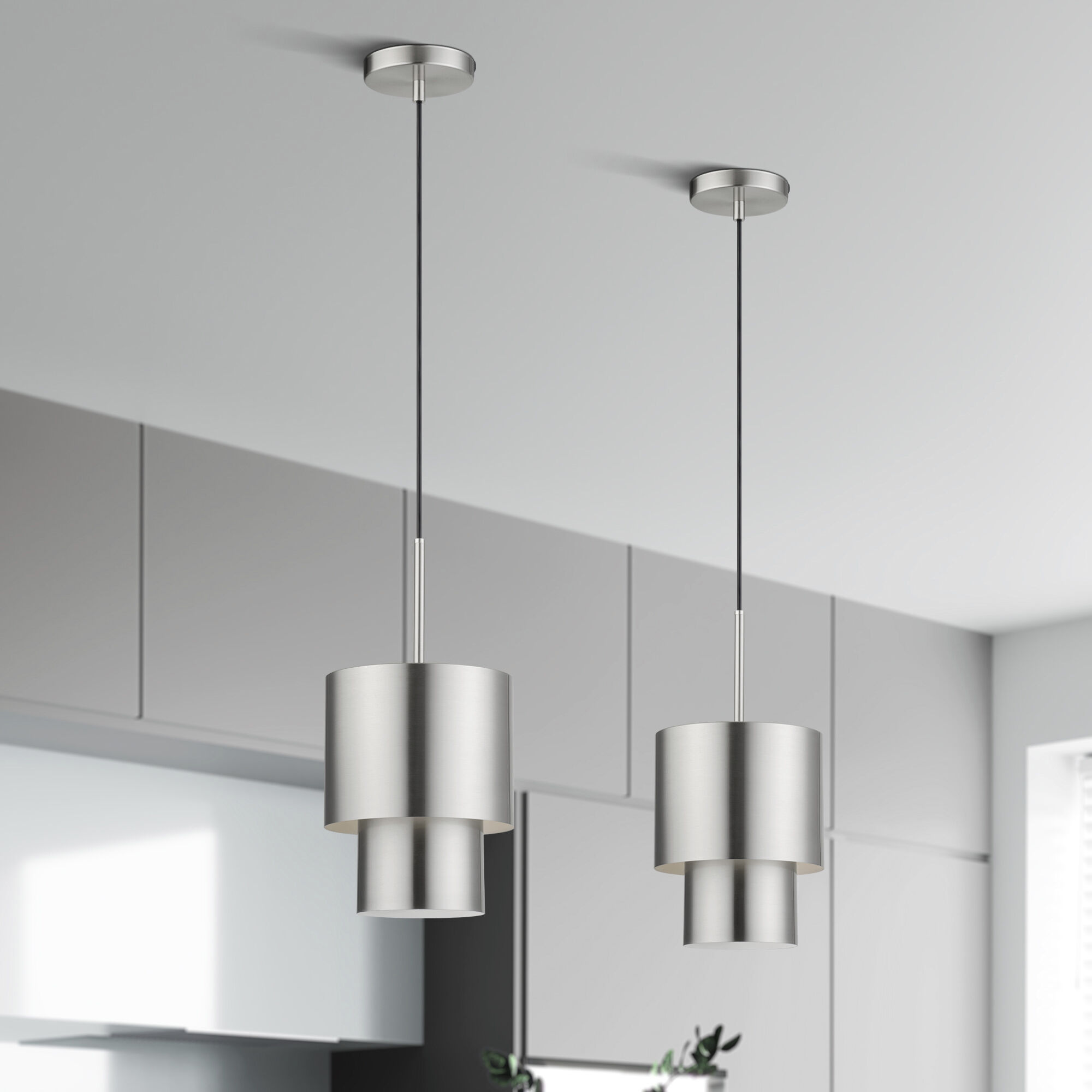 Zolana 1 Light 8.5 inch Brushed Nickel Mini Pendant Ceiling Light