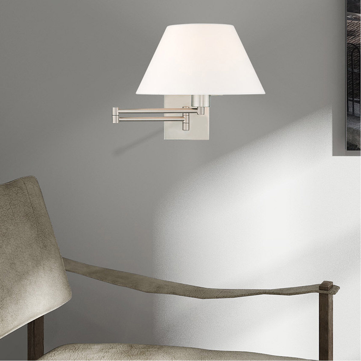 Allison 25 inch 100.00 watt Brushed Nickel Swing Arm Wall Lamp Wall Light