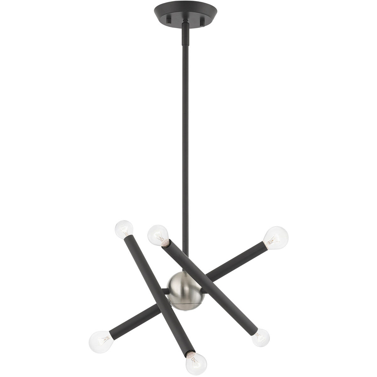Soho 6 Light 12.5 inch Scandinavian Gray Chandelier Ceiling Light