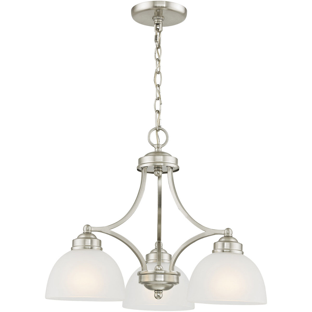 Somerset 3 Light 20 inch Brushed Nickel Chandelier Ceiling Light