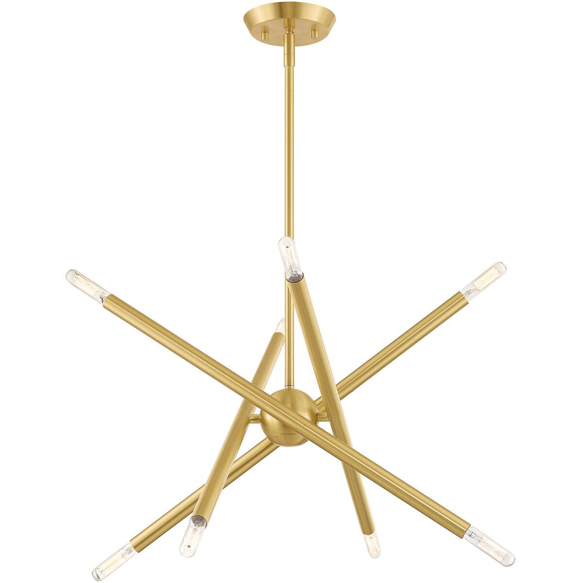 Soho 8 Light 19.5 inch Satin Brass Chandelier Ceiling Light