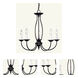 Home Basics 5 Light 23 inch Bronze Chandelier Ceiling Light