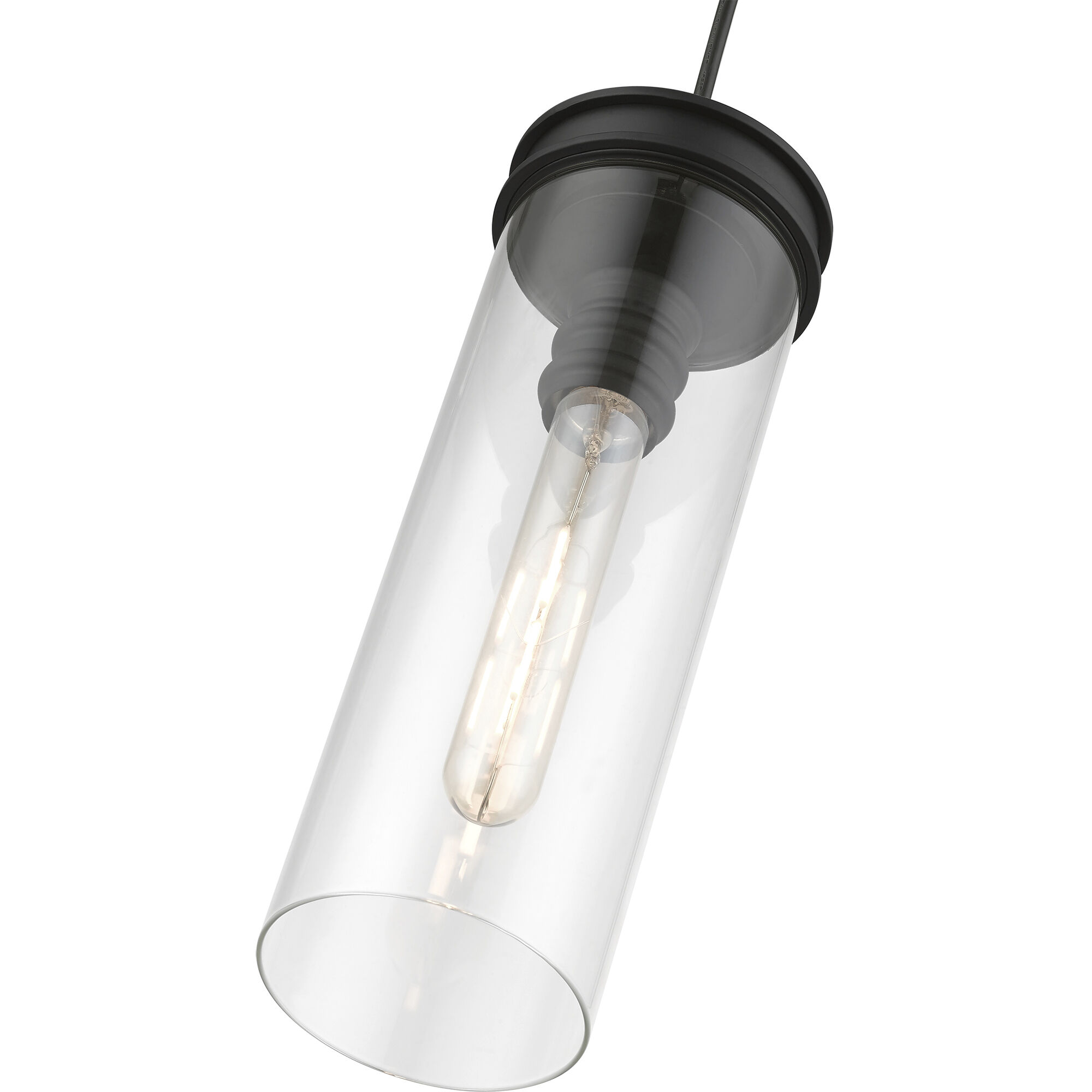 Devoe 1 Light 5.13 inch Black with Brushed Nickel Accent Mini Pendant Ceiling Light