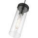 Devoe 1 Light 5 inch Black with Brushed Nickel Accent Mini Pendant Ceiling Light